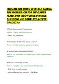 I HUMAN CASE STUDY 33 YRS OLD TAMIKA&NewLine;BRAYTON REASON FOR ENCOUNTER&NewLine;FLANK PAIN STUDY GUIDE PRACTICE&NewLine;QUESTIONS AND COMPLETE ANSWERS&NewLine;GRADED A&plus;