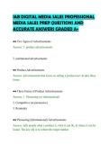 IAB DIGITAL MEDIA SALES PROFESSIONAL&NewLine;MEDIA SALES PREP QUESTIONS AND&NewLine;ACCURATE ANSWERS GRADED A&plus;