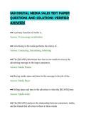 IAB DIGITAL MEDIA SALES TEST PAPER&NewLine;QUESTIONS AND SOLUTIONS VERIFIED&NewLine;ANSWERS&NewLine;