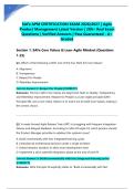 SAFe APM CERTIFICATION EXAM 2026&sol;2027 &vert; Agile Product Management Latest Version &vert; 200&plus; Real Exam Questions &vert; Verified Answers &vert; Pass Guaranteed - A&plus; Graded&NewLine;&NewLine;