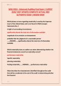 WGU D251 - Advanced Auditing Final Exam &vert; &lbrace;LATEST &NewLine;2026&sol; 2027 UPDATE&rcub; COMPLETE ACTUAL AND &NewLine;AUTHENTIC EXAM &vert; BRAND NEW&excl; 