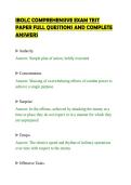 IBOLC COMPREHENSIVE EXAM TEST&NewLine;PAPER FULL QUESTIONS AND COMPLETE&NewLine;ANSWERS&NewLine;