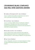 CPB INSURANCE BILLING COMPLIANCE&NewLine;2026 FINAL PAPER QUESTIONS ANSWERS&NewLine;