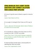 CPMA BUNDLED TESTS SCRIPT TESTED&NewLine;QUESTIONS AND CORRECT SOLUTIONS&NewLine;VIEW AHEAD PREP UPDATED