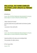IFDA ACTUAL TEST PAPER COMPLETE&NewLine;SOLUTIONS LATEST UPDATE 100 PERCENT&NewLine;VERIFIED