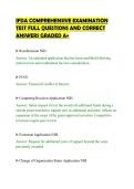 IFDA COMPREHENSIVE EXAMINATION&NewLine;TEST FULL QUESTIONS AND CORRECT&NewLine;ANSWERS GRADED A&plus;