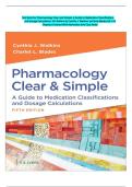 COMPLETE TEST BANK FOR Pharmacology Clear and Simple&colon; A Guide to Medication Classifications and Dosage Calculations Fifth Edition by Cynthia J&period; Watkins RN MSN CPN Charlet L BLADES &vert;&vert; LATEST EDITION &lpar;2026 &ndash; 2027&rpar; WITH ALL CHAPTERS &lbrace;1 &ndash; 20&rcub;