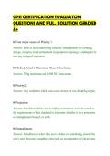 CPSI CERTIFICATION EVALUATION&NewLine;QUESTIONS AND FULL SOLUTION GRADED&NewLine;A&plus;