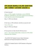 CPSI EXAMS BUNDLE SOLVED QUESTIONS&NewLine;AND CORRECT ANSWERS GRADED A&plus;