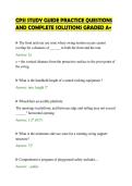 CPSI STUDY GUIDE PRACTICE QUESTIONS&NewLine;AND COMPLETE SOLUTIONS GRADED A&plus;&NewLine;