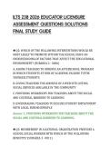 ILTS 238 2026 EDUCATOR LICENSURE&NewLine;ASSESSMENT QUESTIONS SOLUTIONS&NewLine;FINAL STUDY GUIDE&NewLine;