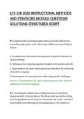 ILTS 238 2026 INSTRUCTIONAL METHODS&NewLine;AND STRATEGIES MODULE QUESTIONS&NewLine;SOLUTIONS STRUCTURED SCRIP