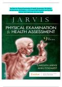 Test bank for Physical Examination and Health Assessment &ndash; 9th Edition by Carolyn Jarvis & Ann Eckhardt &vert; Complete Test Bank &lpar;Chapters 1&ndash;32&rpar; &vert; 2026&sol;2027  &sol;9780323809849&period;&NewLine;