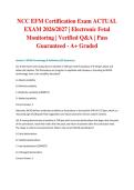 NCC EFM Certification Exam ACTUAL EXAM 2026&sol;2027 &vert; Electronic Fetal Monitoring &vert; Verified Q&A &vert; Pass Guaranteed - A&plus; Graded