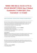 NBME CBSE REAL EXAM ACTUAL EXAM 2026&sol;2027 USMLE Step 1 Medical Examination &vert; Verified Q&A &vert; Pass Guaranteed - A&plus; Graded
