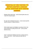ESSENTIALS OF FIRE FIGHTING 7TH  EDITION &lpar;CHAPTER 3&rpar; 2026&sol;2027  ACTUAL QUESTIONS WITH VERIFIED  ANSWERS&period; 