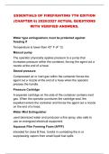 ESSENTIALS OF FIREFIGHTING 7TH EDITION &NewLine;&lpar;CHAPTER 6&rpar; 2026&sol;2027 ACTUAL QUESTIONS &NewLine;WITH VERIFIED ANSWERS&period; 