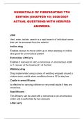 ESSENTIALS OF FIREFIGHTING 7TH &NewLine;EDITION &lpar;CHAPTER 10&rpar; 2026&sol;2027 &NewLine;ACTUAL QUESTIONS WITH VERIFIED &NewLine;ANSWERS&period;