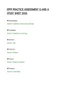 EPPP PRACTICE ASSESSMENT Q AND A&NewLine;STUDY SHEET 2026