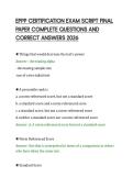 EPPP CERTIFICATION EXAM SCRIPT FINAL&NewLine;PAPER COMPLETE QUESTIONS AND&NewLine;CORRECT ANSWERS 2026