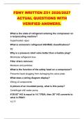 FDNY WRITTEN Z51 2026&sol;2027 &NewLine;ACTUAL QUESTIONS WITH &NewLine;VERIFIED ANSWERS&period;