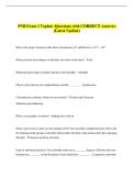 PNB Exam 2 Tophat -Questions with CORRECT Answers &NewLine;&lpar;Latest Update&rpar; 