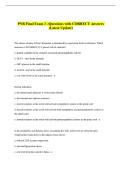 PNB Final Exam 3 &ndash;Questions with CORRECT Answers &NewLine;&lpar;Latest Update&rpar;