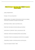PNB 2274 Exam 1 &ndash;Questions with CORRECT Answers &NewLine;&lpar;Latest Update&rpar; 