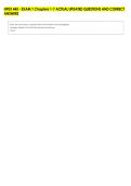 HPEX 445 - EXAM 1 Chapters 1-7 ACTUAL UPDATED QUESTIONS AND CORRECT &NewLine;ANSWERS 