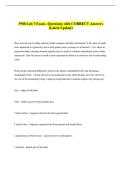 PNB Lab 7 Exam &ndash;Questions with CORRECT Answers &NewLine;&lpar;Latest Update&rpar; 
