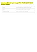 Lecture Exam 2- Ch&period; 14&colon; Epidemiology ACTUAL UPDATED QUESTIONS AND &NewLine;CORRECT ANSWERS 