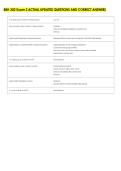 BBH 302 Exam 2 ACTUAL UPDATED QUESTIONS AND CORRECT ANSWERS 