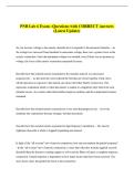 PNB Lab 6 Exam &ndash;Questions with CORRECT Answers &NewLine;&lpar;Latest Update&rpar; 