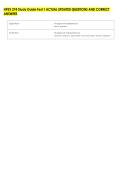 HPEX 374 Study Guide Test 1 ACTUAL UPDATED QUESTIONS AND CORRECT &NewLine;ANSWERS