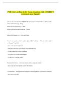 PNB 2264 Lab Practical 2 Exam&ndash;Questions with CORRECT &NewLine;Answers &lpar;Latest Update&rpar;