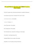 PNA and PNB Exam&ndash;Questions with CORRECT Answers &NewLine;&lpar;Latest Update&rpar; 