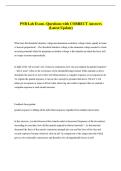 PNB Lab Exam &ndash;Questions with CORRECT Answers &NewLine;&lpar;Latest Update&rpar;