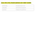 EXAM 3 HPEX ACTUAL UPDATED QUESTIONS AND CORRECT ANSWERS 