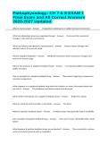 Pathophysiology&colon; CH 7 & 8 EXAM 1 Final Exam and All Correct Answers 2026-2027 Updated&period;