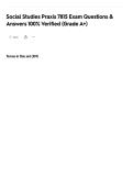 Social Studies Praxis 7815 Exam Questions &&NewLine;Answers 100&percnt; Verified &lpar;Grade A&plus;&rpar;