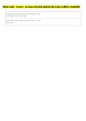 HMGT 3240 - Exam 1 ACTUAL UPDATED QUESTIONS AND CORRECT ANSWERS 