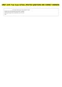 HMGT 3240 Final Exam ACTUAL UPDATED QUESTIONS AND CORRECT ANSWERS