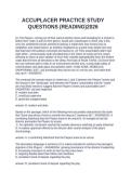 ACCUPLACER READING COMPREHENSION EXAM BUNDLE QUESTIONS AND ANSWERS 2026