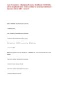 Law of Contracts - Champions School of Real Estate EXAM fully solved & updated &lpar;latest version verified for accuracy&rpar; &lpar;Questions &plus; Answers&rpar; Solved 100&percnt; Correct&excl;&excl;&NewLine;