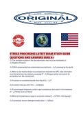 STERILE PROCESSING LATEST EXAM STUDY GUIDE QUESTIONS AND ANSWERS SURE A&period;pdf