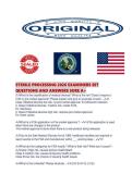 STERILE PROCESSING 2026 EXAMINERS SET QUESTIONS AND ANSWERS SURE 