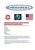 STERILE PROCESSING LATEST ACTUAL UPDATED QUESTIONS AND ANSWERS SURE