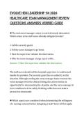 EVOLVE HESI LEADERSHIP 114 2026&NewLine;HEALTHCARE TEAM MANAGEMENT REVIEW&NewLine;QUESTIONS ANSWERS VERIFIED GUIDE