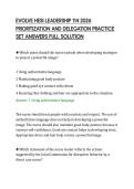 EVOLVE HESI LEADERSHIP 114 2026&NewLine;PRIORITIZATION AND DELEGATION PRACTICE&NewLine;SET ANSWERS FULL SOLUTION