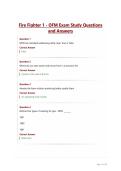 Fire Fighter 1 - OFM Exam Study Questions and Answers&NewLine;